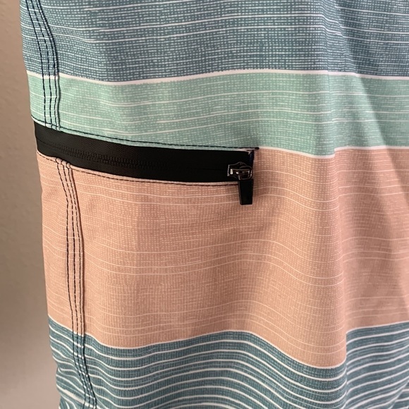 DISTORTION SALTWATER STRIPE 4-WAY STRETCH BOARD-SHORTS SZ S SUMMER CRUISE - Picture 6 of 9